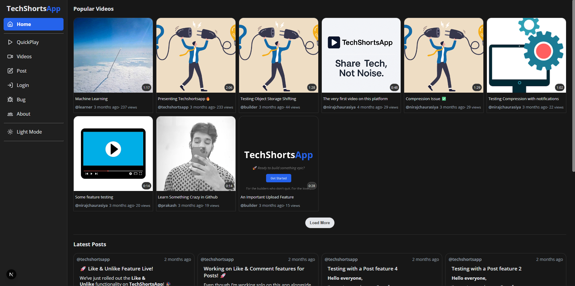 TechShortsApp Screenshot